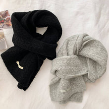 Load image into Gallery viewer, Avocado Green Wool Cable Knit Winter Scarf
