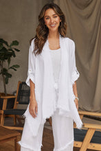 Load image into Gallery viewer, MILIO MANOIL LINEN ASYMMETRICAL DRAPEY CARDIGAN
