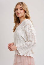 Load image into Gallery viewer, The Open Knit Sweater V-Neck Pullover
