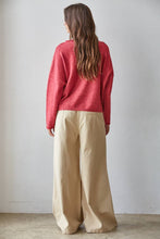 Load image into Gallery viewer, Knit Sweater Rolled Round Neck Pullover
