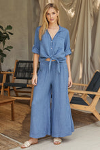 Load image into Gallery viewer, May Linen Smocked Waist Palazzo Pant
