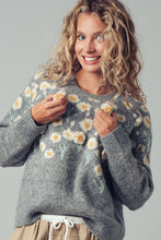 Load image into Gallery viewer, Urban Daizy Embossed Floral Knit Sweater~ coming soon
