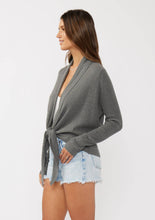 Load image into Gallery viewer, Lyla Waffle Knit Long Sleeve Tie Front Cardigan
