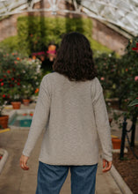 Load image into Gallery viewer, Avalin Cable Stitch V Neck Sweater~ in Navy &amp; White &amp; Coral

