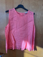 Load image into Gallery viewer, Saga Linen sleeveless back button top~ in several colors
