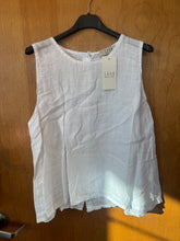 Load image into Gallery viewer, Saga Linen sleeveless back button top~ in several colors
