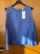 Load image into Gallery viewer, Saga Linen sleeveless back button top~ in several colors
