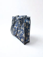 Load image into Gallery viewer, Block Print Quilted Bag ~ Royal Blue
