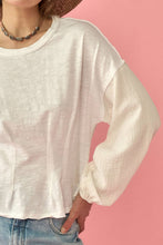 Load image into Gallery viewer, Abby Mineral Wash Smocked Sleeves Knit T-Shirt
