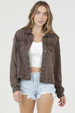 Load image into Gallery viewer, Freedom Chocolate Tencel Denim Jacket
