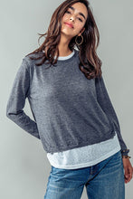 Load image into Gallery viewer, Urban Daizy Double Layer Stripe Rib Knit Top~ in many colors
