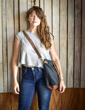 Load image into Gallery viewer, Handmade Waxed Canvas Tote Bag | Large | The Minimalist~ in olive &amp; Pecan
