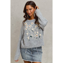 Load image into Gallery viewer, Jane Floral Embroidered Sweater Top
