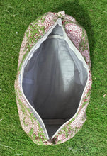 Load image into Gallery viewer, Green &amp; Red Block Printed Toiletry/Cosmetic/Travel Bags (3sizes)
