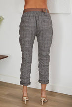 Load image into Gallery viewer, Plaid Crinkle Joggers
