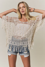 Load image into Gallery viewer, FRINGE HEM CROCHET TOP
