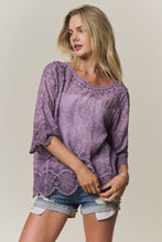 Load image into Gallery viewer, Bell Sleeve Lace Top~ also in lavender~coming soon
