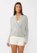 Load image into Gallery viewer, Lyla Waffle Knit Long Sleeve Tie Front Cardigan
