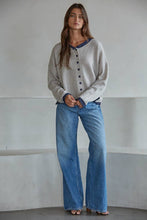 Load image into Gallery viewer, Knit Polyester Acrylic Sweater Crew Neck Cardigan~ arriving soon!
