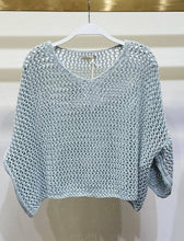 Load image into Gallery viewer, Harbor Crochet Top~ in Blue
