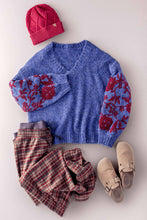 Load image into Gallery viewer, James Floral Embroidered V-Neck Sweater
