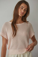 Load image into Gallery viewer, Shai Knit Sweater See Through Short Sleeve Pullover Top

