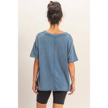 Load image into Gallery viewer, Washed V-Neck Oversized Tee

