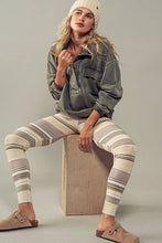 Load image into Gallery viewer, Hannah Multi Striped Sweater Knit Winter Leggings
