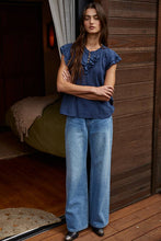 Load image into Gallery viewer, Logan Woven Cotton Linen Flutter Top~ also in Indigo, Black &amp; Wine
