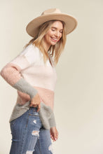 Load image into Gallery viewer, Faith Pink Colorblock Sweater
