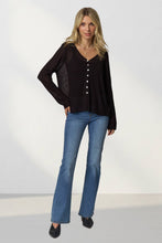 Load image into Gallery viewer, Ariette  Black Knit Lightweight Cardigan

