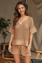 Load image into Gallery viewer, Ally Cotton Mesh Top~ Camel
