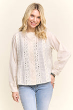 Load image into Gallery viewer, Ariette Eyelet Button Down  Blouse
