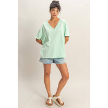 Load image into Gallery viewer, Washed V-Neck Oversized Tee
