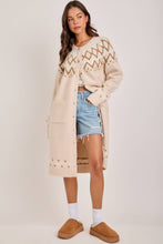 Load image into Gallery viewer, Nordic Fair Isle  Long Cardigan~ 11/4 arrival
