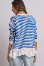 Load image into Gallery viewer, Breton Striped Knit Button Front Cardigan
