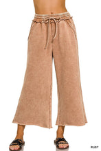 Load image into Gallery viewer, Acid Wash Fleece Palazzo Sweatpants With Pockets
