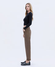 Load image into Gallery viewer, Mocha High Rise Tab Slim Jeans
