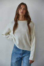 Load image into Gallery viewer, By Together Knit Sweater Rolled Round Neck Pullover Top~ also in Red
