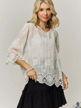 Load image into Gallery viewer, Bell Sleeve Lace Top~ also in White
