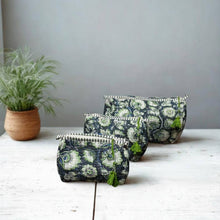 Load image into Gallery viewer, Block Print Vanity Travel Bags~ Vineyard
