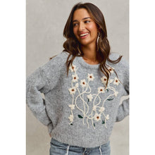 Load image into Gallery viewer, Jane Floral Embroidered Sweater Top
