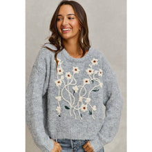 Load image into Gallery viewer, Jane Floral Embroidered Sweater Top

