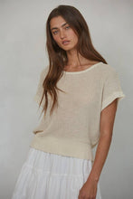 Load image into Gallery viewer, Shai Knit Sweater See Through Short Sleeve Pullover Top
