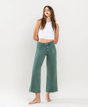 Load image into Gallery viewer, Heather High Rise Crop Wide Leg

