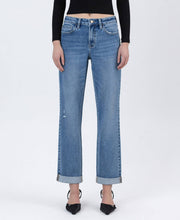 Load image into Gallery viewer, Lovervet by Vervet High Rise Cuffed Boyfriend Jeans~ arriving 7/31
