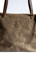 Load image into Gallery viewer, Handmade Waxed Canvas Tote | Small | The Minimalist~ in Forest &amp; Navy
