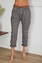 Load image into Gallery viewer, Plaid Crinkle Joggers
