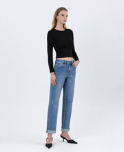 Load image into Gallery viewer, Lovervet by Vervet High Rise Cuffed Boyfriend Jeans~ arriving 7/31
