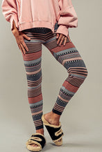 Load image into Gallery viewer, Hannah Multi Striped Sweater Knit Winter Leggings
